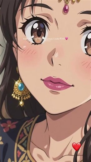 Anime vibes aur perfect lips. 💜🎨. #lovestatus