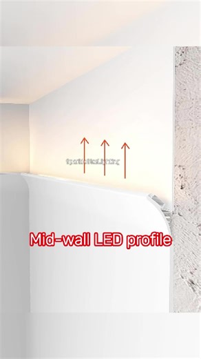 Mid-wall LED profile. Do you need whole-house customization? #lamp #light #led #lightingdecor #homedecor