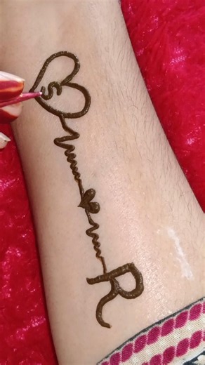Beautiful Couple Initial Henna Tattoo ✨