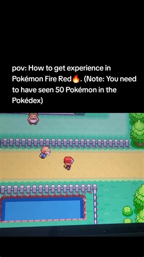 : How to get experience in Pokémon Fire Red. (Note: You need to have seen 50 Pokémon in the Pokédex)#pokemontiktok #gen1pokemon #pokemonfirered #pokemoncommunity #retrogaming ♣⚡♣🔥