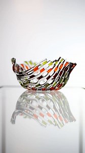 Still developing this glass netting technique, I tried to go vintage with this one. . . . #GlassArt #FusedGlass #GlassBlowing #ArtFromScrap #HandmadeGlass #UpcycledArt #RecycledGlass #StudioArt #GlassArtist #GlassBowls #VintageStyle #GlassDesign #GlassStudio #GlassCollector #GlassArtistry #GlassInspiration #MoltenGlass #GlassArtLove #ArtOfGlass #UniqueArt #GlassCreations #OneOfAKindArt #SustainableArt #GlassVessel #glassobsessed | Artglas