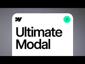 Ultimate Modal Component in Webflow