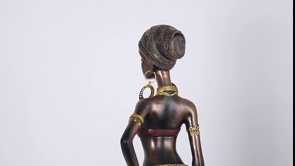 XMGZQ African Sculpture Home Decor,African Statues and Sculptures for Home Decorations, African Decor for Living Room African Art Tribal Lady Figurine Women Statue Shelf Decor Accent