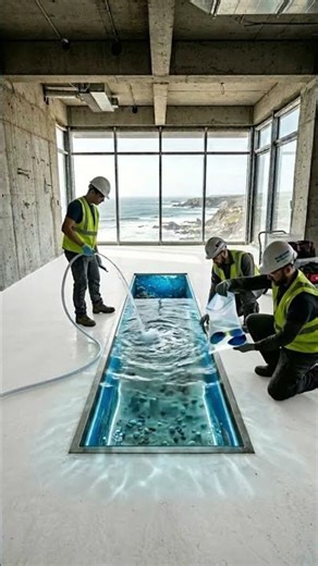 Luxury Aquarium-Integrated Floor