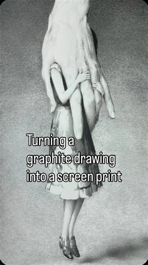 Serio Press Fine Art Editions on Instagram: "A look into how we turned @esao’s spectacular drawing into a screenprint worthy of the original. No digital reproduction can capture the charm of graphite in the way that traditional printmaking does. Shifts in value both gradual and immediate create a print that reflects light and catches the eye in much the same way as pencil on paper. . #printmaking #screenprinting #serigraphy #drawing #graphite"