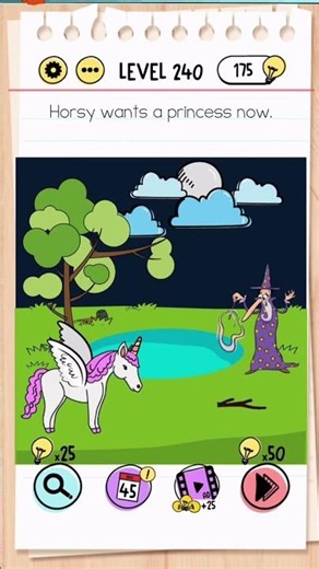 Brain Test Level 240 Answer | Horsy wants a princess now