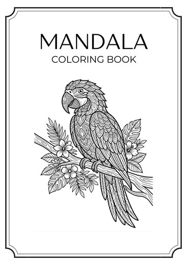 6 Exotic Animal Mandala Coloring Pages - Adult&kids Coloring Bundle - Instant Download PDF | PNG - Etsy