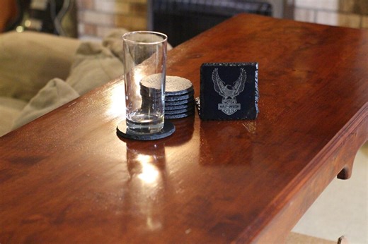 Custom Laser Engraved Slate Coasters | Personalized Bar & Wedding Gift, Set of 4 - Etsy