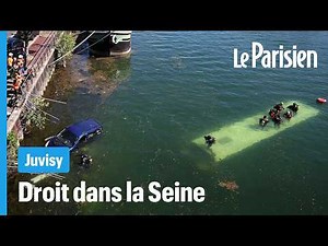 An out-of-control bus plunges into the Seine and takes a car with it.