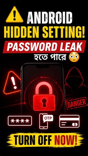 ⚠️ Android Hidden Setting! Password Leak হতে পারে 😳 Turn OFF Now | Accessibility Danger