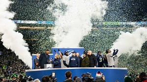 Watch: Seahawks celebrate NFC championship win over Los Angeles Rams