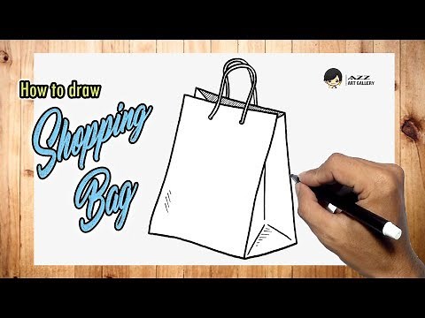 How to draw a Shopping Bag