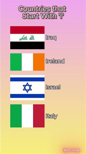Countries that Start with I #country #flag