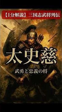 【1分解説】太史慈 ─ 武勇と忠義の将 #三国志