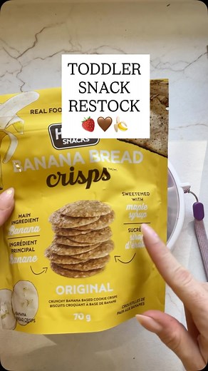 12K views · 24 reactions | banana bread crisps?!  classic christmas colours restock: red, green + beige ✨﫣 featuring: @goldfishcanada @driscollsberry @mitsohdotcom @hippiesnacks #snacks #snack #asmr #satisfying #toddlersnacks | Chantel K | Facebook