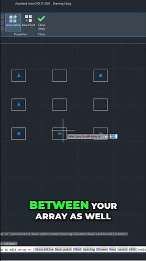 AutoCAD Arrays: Master Rows, Columns, and Gaps FAST! #shorts