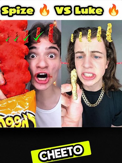 small big giant gold Cheeto 🥵!!? VS small big giant hot Cheetos 🥵!!!? #creatorsearchinsights #muk #mukbangs #mukbangeatingshow #mukbangvideo