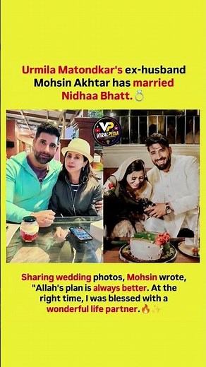 Urmila Matondkar’s Ex-Husband Mohsin Akhtar Marries Nidhaa Bhatt💍✨ #Mohsin #urmila #nikaah#bollywood