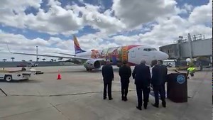 211K views · 1.2K reactions | Exciting news for Destin! The Southwest Airlines inaugural flight “Florida One” landed today at Destin-Fort Walton Beach Airport. | City of Destin Government | Facebook