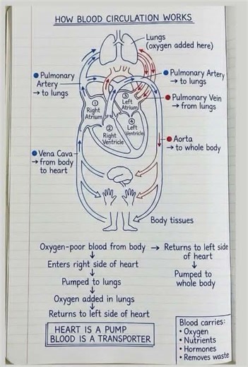 How blood circulation work #mdcat