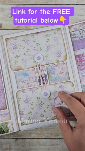 📚#diy a free folio #tutorial #stepbystep #stamperia #shortsvideo #craftshorts #craft #scrapbooking