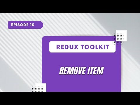 Redux Toolkit - Remove Item
