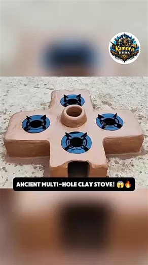 Ancient Multi-Hole Clay Stove Cooking Techniques