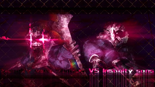 [完整动画]INSANITY SANS VS SHADOW INSANITY SANS-精神错乱sans vs 影魔·精神错乱