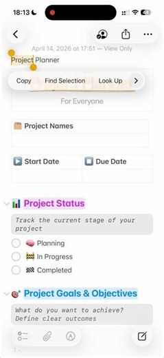 iPhone Setup — Apple Notes Template (Shared Note Method)