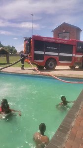 Good afternoon Faces/Reelers current situation at the Bronville Swimming Pool the Fire Brigade has been called to drain the water out of the pool while our kids are swimming. Unfortunately I was all by myself with the kids and Members of Gatvol Matjhabeng Community Forum. So our kids won't be able to swim for now but rest assure with the help of Gatvol Matjhabeng we will be able to put hands and resources together to fix our Swimming Pool permanently for the benefit of our community and kids. Wi