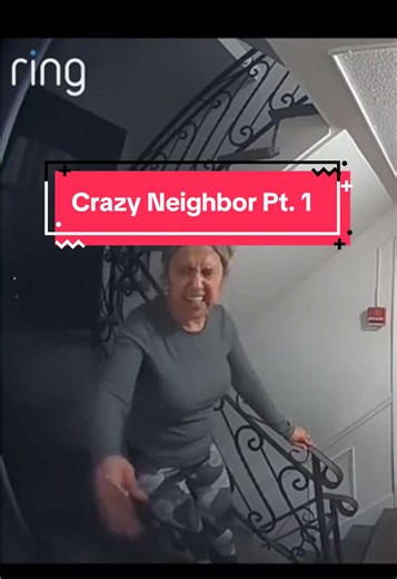 Crazy Neighbor Pt. 1 This couple moved upstairs from us a few months ago. We haven’t met or had any interaction with them and yet this lady thinks someone went in her apartment. Now they’re leaving messages for our ring camera everytime they pass by. What should we do?! #crazyneighbor #doorbellcam #neighborwars #karen #ringcamera