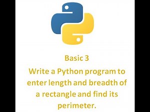 Python||Basic 3||Write a Python program to enter len and bre of a rectangle and find its perimeter.