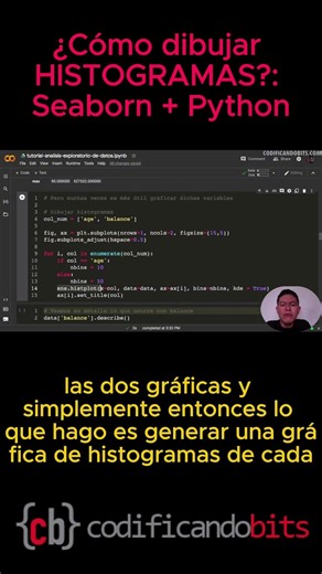 ¿Cómo DIBUJAR HISTOGRAMAS con la librería Seaborn de Python?