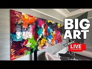 Making GIANT ART - LIVE painting on a HUGE scale!!