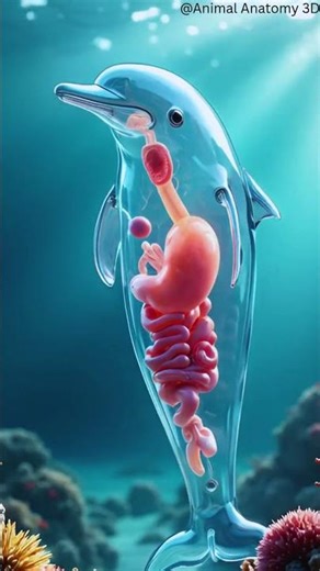 Dolphin Digestive System Explained | 3D Stomach & Food Process (Educational Animation)