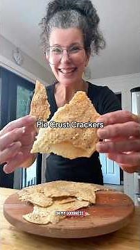 Easy recipe for tasty Pie Crust Crackers. #pie #snack #baking