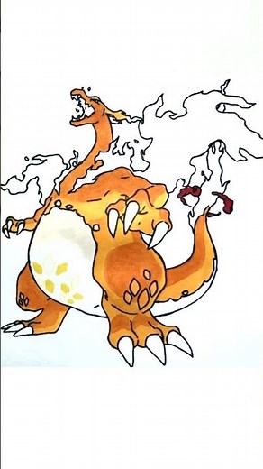 Coloring Gigantamax Charizard #shorts