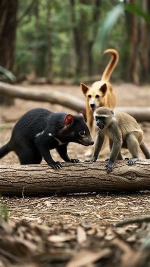 Impossible Alliance Tasmanian Devil & Monkey vs 5 Apex Predators Australia Wildlife