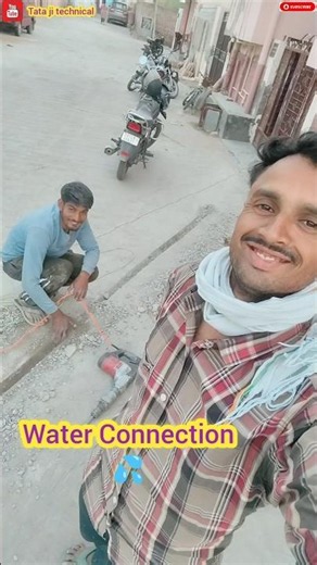 Water connection pipe in road cutting and pipefitting, ☝️the connection pipe won't break#youtubes...
