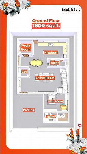 Elegant 1800 Sq Ft Multi-Floor Home With Mini Theatre | Full 3D Elevation & Detailed Floor Plan Tour
