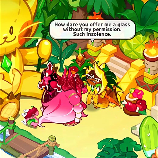 Ananas Dragon Cookie And Hollyberry Cookie Interaction #cookierunkingdom #cookierun