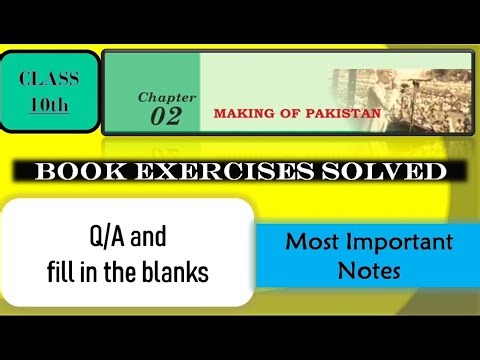 Pakistan Studies Class 10th Notes | Chapter 2 Making of Pakistan | Pakistan Study Q / A & F/ B