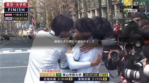 箱根駅伝での青山学院大学の優勝と新記録