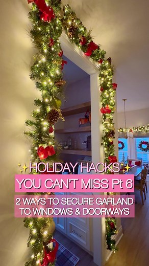 Secure Garland Around Windows and Doorways | Renter-Friendly Holiday Hacks