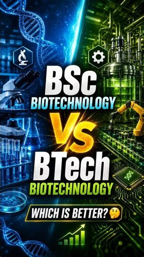 BSc Biotechnology vs BTech Biotechnology 😳 Which Has Better Career Scope?