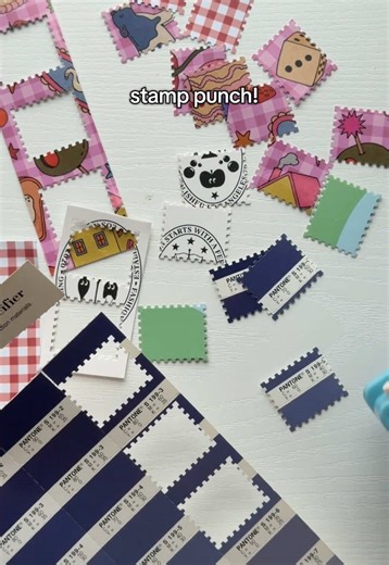 these stamp punches are so much fun for junk journaling & scrapbooking! #junkjournal #scrapbook #scrapbookingsupplies #junkjournaling #journaltok Stamp punch, stamp hole punch, scrapbooking supplies, junk journal supplies