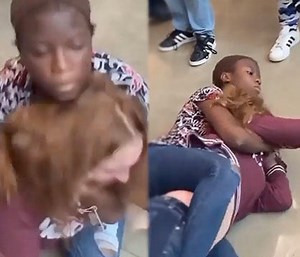 Got Dealt With: Becky Gets Taken Down & Put In A Chokehold After Putting Her Hands On The Wrong One!