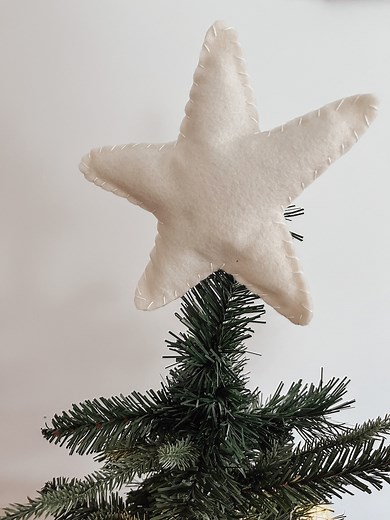 Star Christmas Tree Topper | Felt Star Topper | Small Tree Topper | Christmas Tree Decor | Felt Star - Etsy
