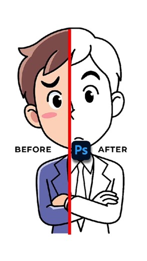 Photoshop: Convert Color Artwork to Line Art #vectorart #adobeillustrator #graphicdesign #vector #Ai