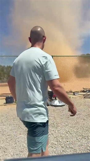 Sand Tornado at the Baseball Field today!!🌪️🌪️#jesus #baseball #tornado #mothernature